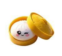 Glitter Dumpling Squishy - Premium Dumpling Squishy Glitter Toy, Mini & Slow Rise Stress Relief Box Toy, Mystery Accessory for Stress Relief & Office Use (White A)