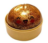 Glitter Dumpling Squishy - Premium Dumpling Squishy Glitter Toy, Mini & Slow Rise Stress Relief Box Toy, Mystery Accessory for Stress Relief & Office Use (Glitter Gold B)