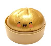 Glitter Dumpling Squishy - Premium Dumpling Squishy Glitter Toy, Mini & Slow Rise Stress Relief Box Toy, Mystery Accessory for Stress Relief & Office Use (Glitter Gold C)
