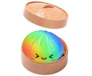 Glitter Dumpling Squishy - Premium Dumpling Squishy Glitter Toy, Mini & Slow Rise Stress Relief Box Toy, Mystery Accessory for Stress Relief & Office Use (Rainbow)
