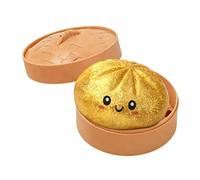Glitter Dumpling Squishy Toy, Stress Relief Squishy Toys, Portable Decompressions Squeeze Toy, Soft Squeeze Decompressions Dough, Cute Steamed Bun Fidget Toys for Anxietys Relief