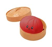 Glitter Dumpling Squishy Toy, Stress Relief Squishy Toys, Portable Decompressions Squeeze Toy, Soft Squeeze Decompressions Dough, Cute Steamed Bun Fidget Toys for Anxietys Relief