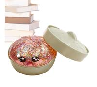 Glitter Dumpling Stress Toy, Cute Food Shape Squeeze Fidget, 2.76x3.74 Inch Bun Toys with Soft Grip, Flexible Texture with Easy Hold, Fun Game for Kids Adults Students Workers Home School Party Favors