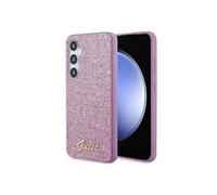 Glitter Flakes Metal Logo Case - Coque pour Samsung Galaxy S24 (Violet)