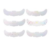 Glitter Freckles, 6 Sheets Adhesive Facial Decor, 5.91x2.05 Inches Temporary Star Heart Patches, Long Lasting Flash Stickers for Pride, Festival, Concert, Halloween, Kids, Cosplay, Wedding