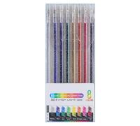 Glitter Gel Pens Coloring - Colored Markers For Writing, Coloring, Doodling, Scrapbooking, Journaling | Creative Stationery Supplies Smooth Gel Pen Set For Art Projects School Office Craft Fun Use