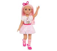 Glitter Girls - 14-inch Doll Clothes - Pink and White Candy Outfit - Striped See-Through Socks - Sparkly Pink Shoes - Toys for Kids 3 Years+