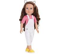 glitter girls by Battat - glisten and glam - Lace Overalls and cat Ear Deluxe Outfit 14 inch Doll clothes and Accessories for girls Age 3 and Up -