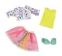 Glitter Girls by Battat - Tenue Shimmer Glimmer : une Jupe Tutu, un Débardeur, une Veste à fleurs, et des Chaussures à Paillettes - Compatible avec Presque toutes les Poupées de 35,56 cm - Dès 3 ans