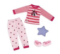 Glitter Girls Vêtements pour poupées de 36 cm, pyjama coccinelle - haut, pantalon et chaussons - accessoires pour poupées, jouets à partir de 3 ans