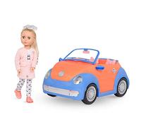 Glitter Girls - Fifer & Cabriolet - Ensemble poupée et véhicule 36 cm - Cheveux blonds et Yeux Verts - Voiture de Collection Orange - Porte-Troncs et Porte-gâteaux - 3 Ans et +