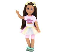 Glitter Girls - Poupée Moderne articulée de 35 cm Kika - Cheveux Bruns, Yeux Bleus, Tenue de Glace et Accessoires - 3 Ans +, Marron