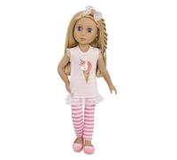 Glitter Girls - Lacy - Poupée de Mode de 36 cm - Cheveux blonds et Yeux Violets - Bras et Jambes posables - Tenue de crème glacée à la Licorne - 3 Ans et +