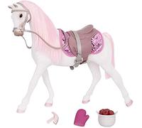 Glitter Girls - Miroirs - Cheval norvégien de 36 cm - Pink Mane & Tail, friandises pour chevaux - Brosse équestre et grattoir pour chevaux - Accessoires pour poupées de 36 cm - 3 ans et +