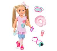 Glitter Girls - 14-inch Poseable Travel Doll with Outfit & Camera - Blonde Hair & Unique Purple Eyes - Clothes, and Accessories for Dolls - Toys for Kids - 3 Years + - Percy