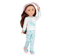 Glitter Girls - Pixie - Poupée de la soirée pyjama de 36 cm - Cheveux bruns et yeux noisette - Ensemble pantoufles et lapin Loungewear - Poupées de mode à poser - 3 ans et +