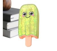 Glitter Ice Cream - Pop Sensory Toy, Pinching Venting Artifact with Fun Play Use, Soft Texture, Party Favors, Stress Relief Gadget for Kids Adults Working Studying Home Office Travel Commuting