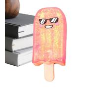 Glitter Ice Cream - Pop Sensory Toy, Pinching Venting Artifact with Fun Play Use, Soft Texture, Party Favors, Stress Relief Gadget for Kids Adults Working Studying Home Office Travel Commuting