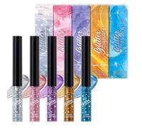 Glitter Mascara - 5 Pcs Colorful Waterproof Mascara For Eyelashes | Voluminous Curl Eye Makeup With Glitter Effect | Anti-Sweat Mas-cara & Eyeshadow Set