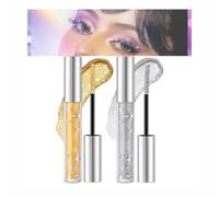 Glitter Mascara, Waterproof Gold Mascara for Eyelashes, Glitter Mascara for Eyelashes, Glitter Mascara for Women (Gold+Silver)