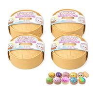 Glitter Mystery Dumpling Squishy, 2026 New Squishy Dumpling Toy with Steamer Box,Soft Squeeze Stress Relief Balls for Adults Birthday Holiday Present (4pcs B)