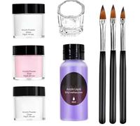 Glitter Nail Powder - Compact Manicure Tool, Long-Lasting Nail Tool with Brush And Mixing Cup, Art Kit, Care Essentials, Beauty Tools for Traveling Business Trip Home Outdoor School Girlfriend