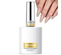 Glitter Nail Top Coat, No Wipe Gel, 2-in-1 Soak Off Glue