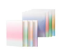 Glitter Sticky Notes, Glitter Stickys Transparent Self-Stick Note, Colourful Gradient Transparents Sticky-pads, 3”x3”, 3”x4”, Office School Supplies (Mix 8pcs)