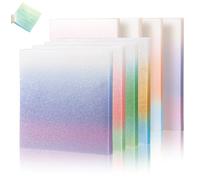 Glitter Sticky Notes, Sparkle Transparent Sticky Notes Pastel, Clear Self Adhesive Memo Pads, Cute To Do List Notepads for Planner, Home, Office Supplies (mix,8 Pcs)