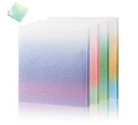 Glitter Sticky Notes, Sparkle Transparent Sticky Notes Pastel, Clear Self Adhesive Memo Pads, Cute To Do List Notepads for Planner, Home, Office Supplies (3 * 3in,4 Pcs)