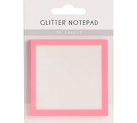 Glitter Transparent Sticky Notes,Clear Post It Notes Pastel, Cute Self Adhesive Note Memo Pads, See Through Notes, Small to Do List, Office Supplies and School Supplies (Pink)