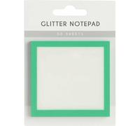 Glitter Transparent Sticky Notes,Clear Post It Notes Pastel, Cute Self Adhesive Note Memo Pads, See Through Notes, Small to Do List, Office Supplies and School Supplies (Green)