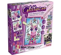Glitterizz Kit dessins pailletés phosphorescents thème lamas coloriage /J212