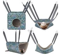 Glittme Lot de 4 hamacs lavables pour furet et cochon d'Inde - Pour furets, rats, Sugar Glider, écureuil
