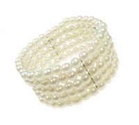 Glitz4Girlz élastique à 5 rangées de perles Bracelet manchette