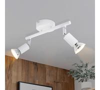 Glitzerlife LED Plafonnier GU10 Blanc - Moderne Lampe de Plafond 2 Flammes Spots de Muraux Modernes pour Salon Chambre à coucher Salle de bains Cuisine Couloir