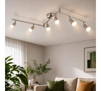 Glitzerlife Plafonnier LED 6 Flammes pour salon Spot de Plafond