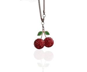Glitzerndes Kirsch Autoanhänger Dekor, Pendentif Rétroviseur Cristallin, Charm Miroir Étincelant, Pendentif Porte-bonheur, Accessoire Voiture Mignon Rouge