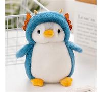 GLITZFAS Peluche pingouin, 20 cm, cadeau pour garçons et filles, bébés (bleu)