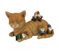 GlitZGlam Cody Le Chat Miniature et Les Nains - Une journée de détente - Une Miniature pour Le Jardin enchanté