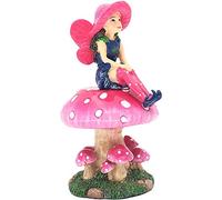 GlitZGlam Mimi la Mini Fée sur Son Champignon détachable - pour Votre Mini Jardin de Fées