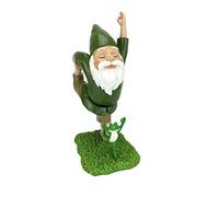 GlitZGlam Nain Zen et Grenouille Zen- Pose du Seigneur de la Danse - la tranquillité et la sérénité pour Votre Jardin des fées et Vos Nains de Jardin Un Nain de Jardin Miniature Grand Format