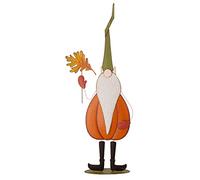 Glitzhome GH20025 Étui en métal Motif GNOME Debout Orange