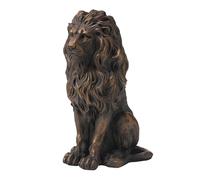 Glitzhome Statue Lion Outdoor MGO, Bronze, Lot de 2