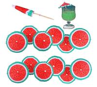 Glixoft 100 Pièces Pastèque Parapluie -Dents Cocktail Parasol Pics Boisson Parapluie -Dents Été Plage Fête Accessoires pour Collation Fruits