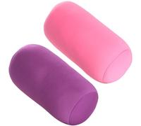 Glixoft 2 Pièces Microbilles Traversin Tube Oreiller Doux Pouf Coussin sans Hypoallergénique Rouleau Oreiller pour Avion Voiture Inclinable