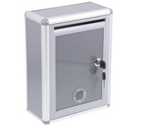 Glixoft Boîte À Suggestions Murale avec Serrure Clé, Boîte Aux Lettres en Métal, Boîte De Don, Urne Sécurisée pour Collecte De Votes Caritatifs Au Bureau