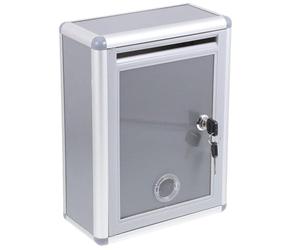 Glixoft Boîte À Suggestions Murale avec Serrure oîte Aux Lettres en Métal, Boîte De Don, Urne Sécurisée pour Collecte De Votes Caritatifs Au Bureau