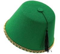 Glixoft Casquette Marocaine Ottoman avec Pompon Noir, Chapeau Fez Marocain, Accessoires De Costume De Fête pour Événements Culturels, Théâtre Cosplay