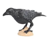 Glixoft Fausse Figurine De Corbeau Noir, Mythes Légendes, Statue De Corbeau, Modèle D'oiseau Réaliste, Sculpture Décorative De Jardin pour Ornement De Patio De Cour